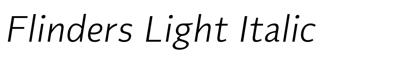 Flinders Light Italic